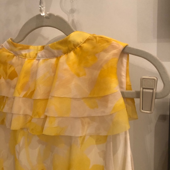 Banana Republic Yellow Floral Ruffle Dress - Picture 7 of 8